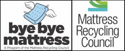 Image features "Bye Bye Mattress" Logo